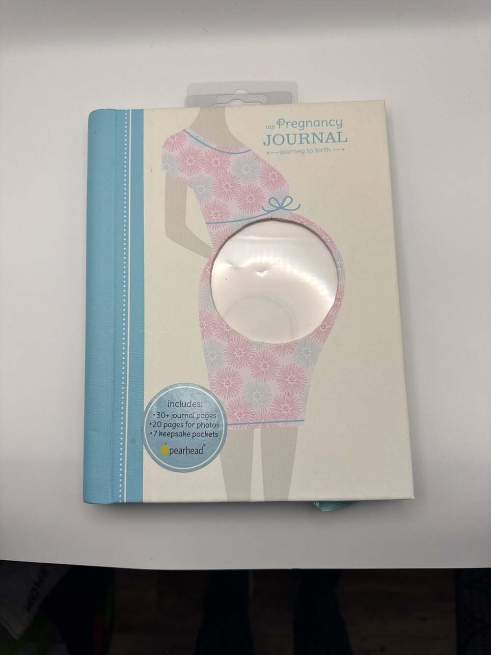 Pearhead My Pregnancy Journal - Journey to Birth, Blue Floral